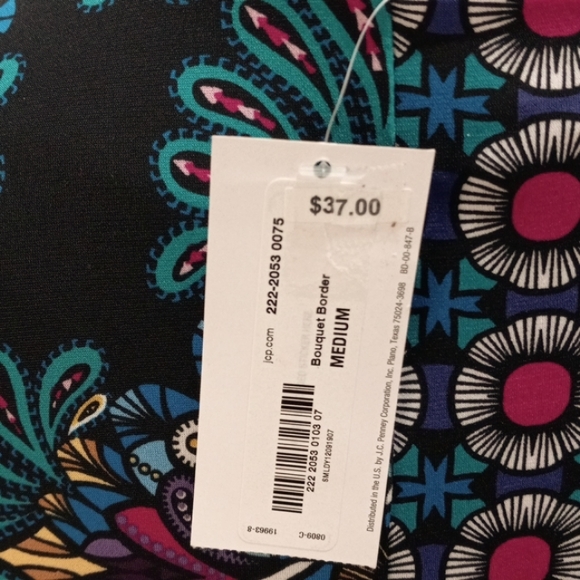 NWT Nicole Miller Multi Colored Pasley Like Design Dress. Size Med - Picture 8 of 11
